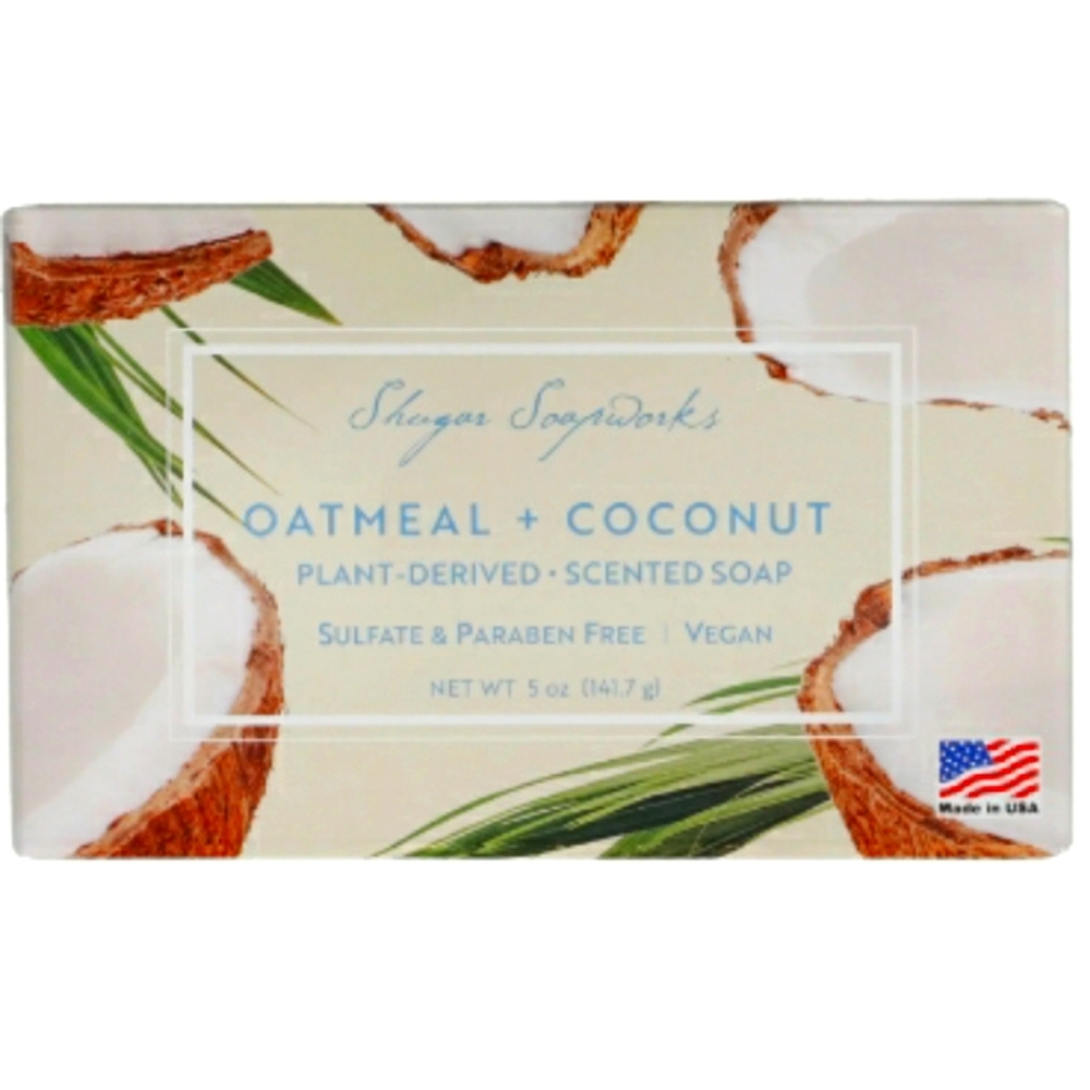 6 New Boxes of Vegan Shugar Soapworks Venezia Oatmeal & Coconut Soap, 5-oz.
